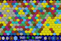 Hexing Game with 10 Colours